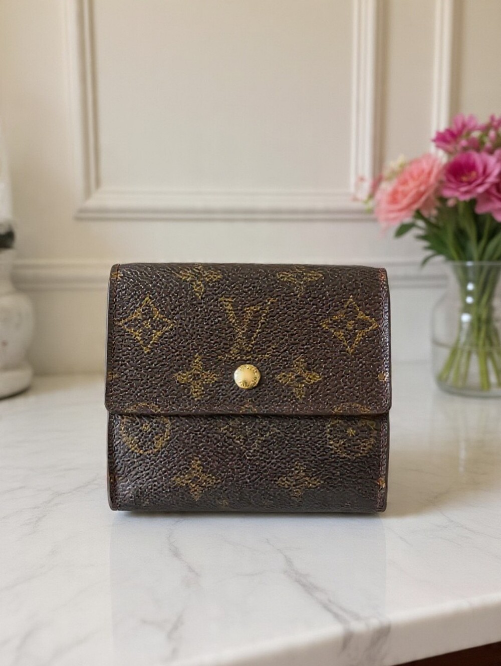 Louis Vuitton Vintage Elise Trifold Monogram Compact Wallet 💕